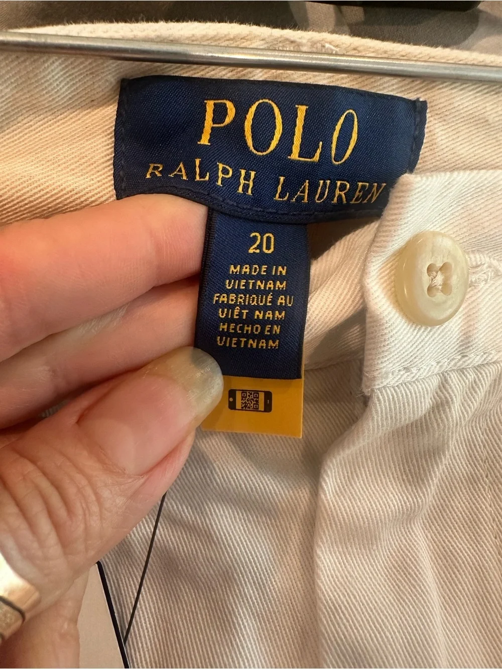 Boys Ralph Lauren White Pleated Chino Pants